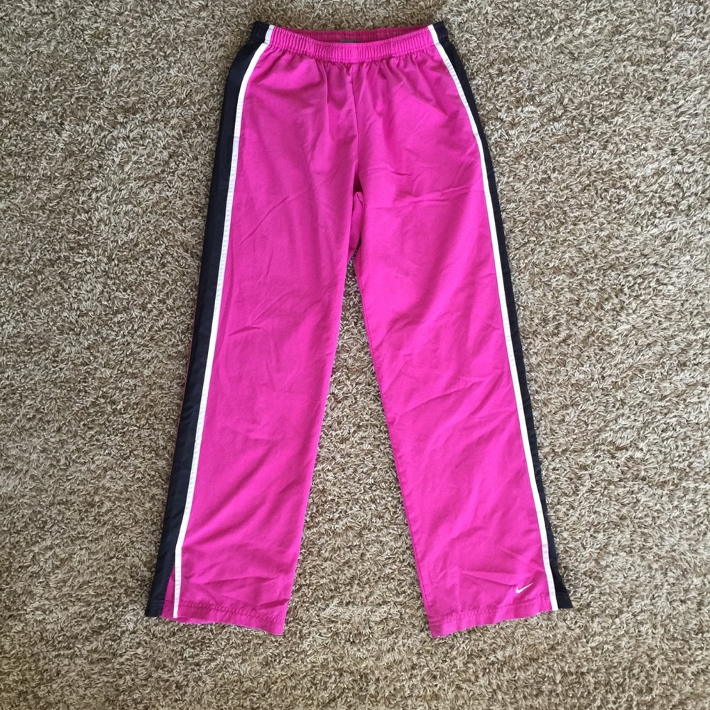 Nike fuchsia, straight leg pants.